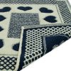 Tappeto Bagno Doccia Spugna Tappetino Assorbente Cotone Pelo Corto Mod. Love O.B 135 TAP LOVE BLU RETRO DETT