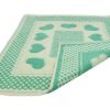 Tappeto Bagno Doccia Spugna Tappetino Assorbente Cotone Pelo Corto Mod. Love O.B 148 TAP LOVE VERDE ACQUA RETRO
