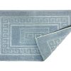 Tappeto Bagno Doccia Spugna Tinta Unita Torino Tappetino Super Assorbente In Cotone Pelo Corto Con Greca 7283 TAP TORINOO AZZURRO DETT