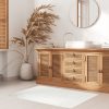 Tappeto Bagno Doccia Spugna Tinta Unita Torino Tappetino Super Assorbente In Cotone Pelo Corto Con Greca 7309 TAP TORINOO BIANCO AMBIENT