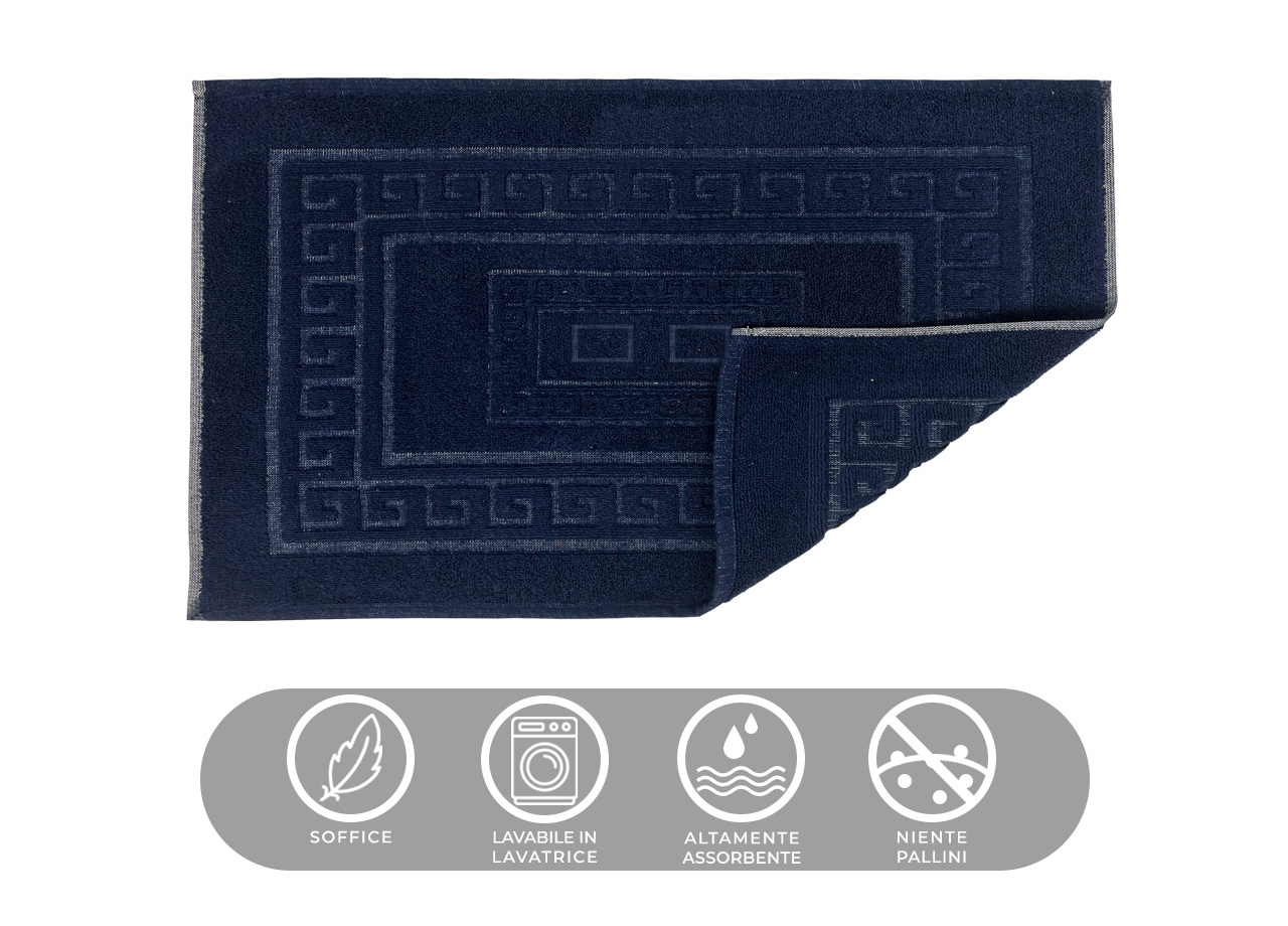 Tappeto Da Bagno Disegno Torino Colore Blu Notte 125 TAP TORINOO BLU CARATTERISTICHE