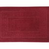 Tappeto Bagno Doccia Spugna Tinta Unita Torino Tappetino Super Assorbente In Cotone Pelo Corto Con Greca 7324 TAP TORINOO BORDEAUX