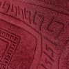 Tappeto Bagno Doccia Spugna Tinta Unita Torino Tappetino Super Assorbente In Cotone Pelo Corto Con Greca 7326 TAP TORINOO BORDEAUX DETT2