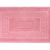 Tappeto Bagno Doccia Spugna Tinta Unita Torino Tappetino Super Assorbente In Cotone Pelo Corto Con Greca 7364 TAP TORINOO ROSA
