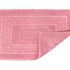 Tappeto Bagno Doccia Spugna Tinta Unita Torino Tappetino Super Assorbente In Cotone Pelo Corto Con Greca 7365 TAP TORINOO ROSA DETT