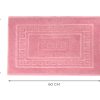 Tappeto Bagno Doccia Spugna Tinta Unita Torino Tappetino Super Assorbente In Cotone Pelo Corto Con Greca 7367 TAP TORINOO ROSA MISURE45X60