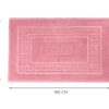 Tappeto Bagno Doccia Spugna Tinta Unita Torino Tappetino Super Assorbente In Cotone Pelo Corto Con Greca 7372 TAP TORINOO ROSA MISURE60X180