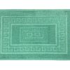 Tappeto Bagno Doccia Spugna Tinta Unita Torino Tappetino Super Assorbente In Cotone Pelo Corto Con Greca 7383 TAP TORINOO VERDE