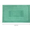 Tappeto Bagno Doccia Spugna Tinta Unita Torino Tappetino Super Assorbente In Cotone Pelo Corto Con Greca 7386 TAP TORINOO VERDE MISURE45X60