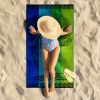Telo Mare Jacquard Spugna Asciugamano Spiaggia Disegno Life Tree 82 TELO LIFE TREE VERDE AMBIENT
