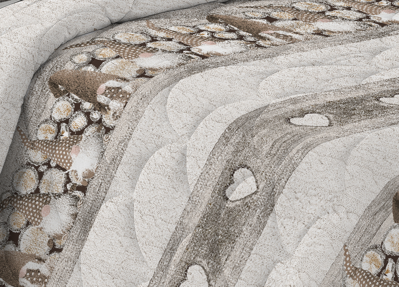 Trapunta Invernale Linea Pensieri Delicati Disegno Gnomi Colore Beige 14 TRAP GNOMI BEIGE 2