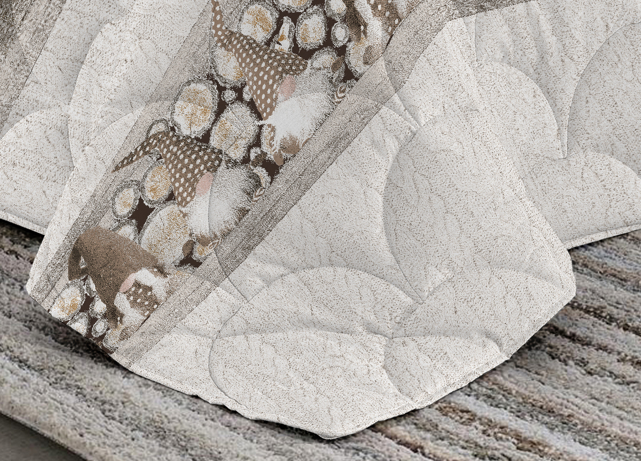Trapunta Invernale Linea Pensieri Delicati Disegno Gnomi Colore Beige 15 TRAP GNOMI BEIGE 3