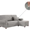 Copridivano Antimacchia Elasticizzato Divano Penisola Angolare Componibile Fantasy 3593 ZOOM FANTASY PENISOLA GRIGIO