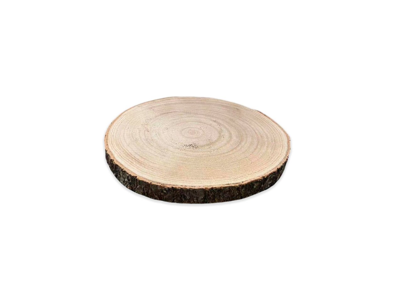Dischetto Legno Rotondo Base Tronco Decorativo Sottopiatto Sottobicchiere - immagine 578