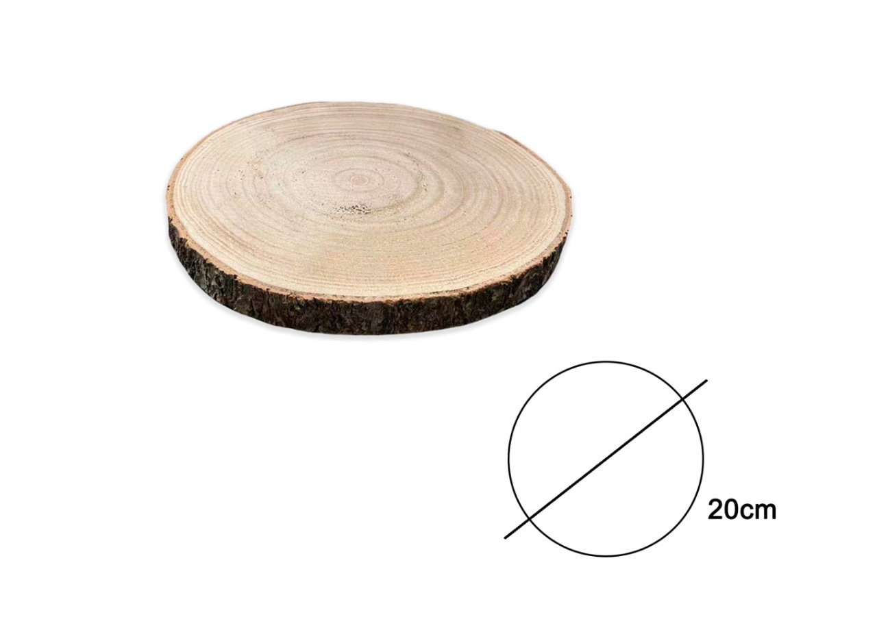 Dischetto Legno Rotondo Base Tronco Decorativo Sottopiatto Sottobicchiere - immagine 579