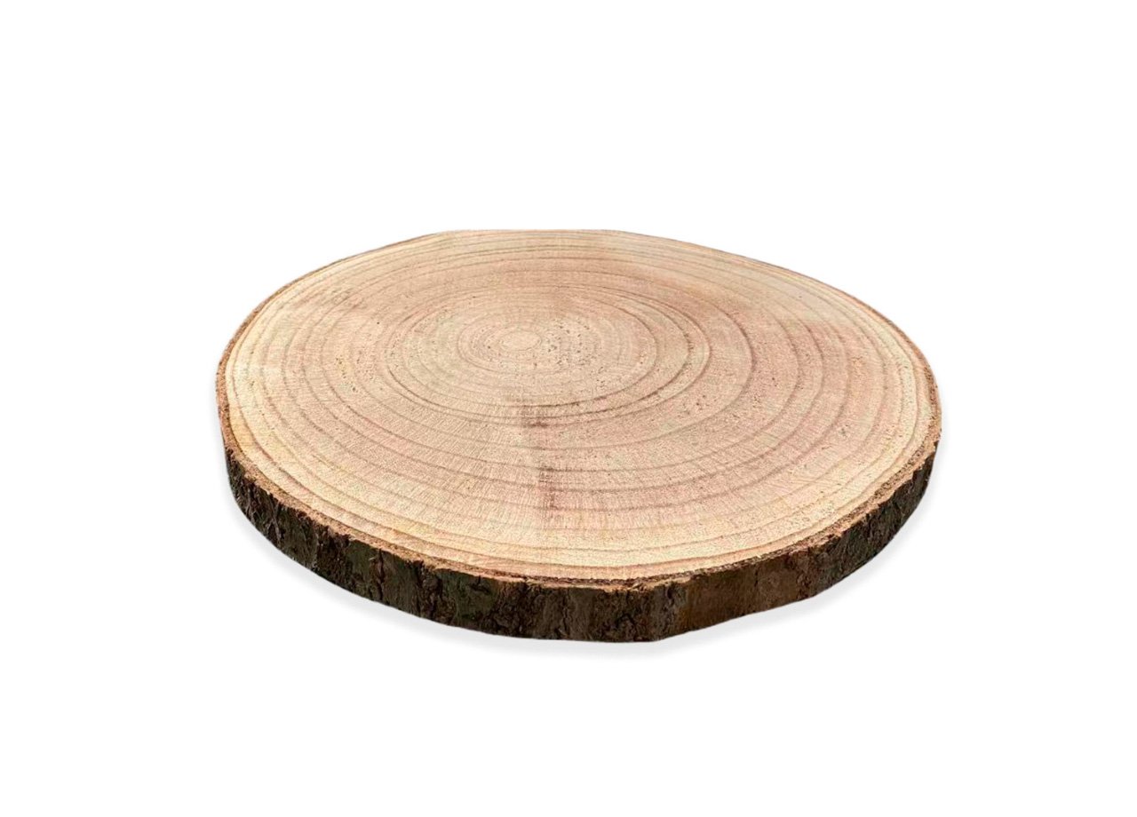 Dischetto Legno Rotondo Base Tronco Decorativo Sottopiatto Sottobicchiere - immagine 582