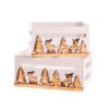 Set 2 Cassette Natale Legno Scatola Confezione Pacco Natalizio Vanninge - Thumbnail Image 1