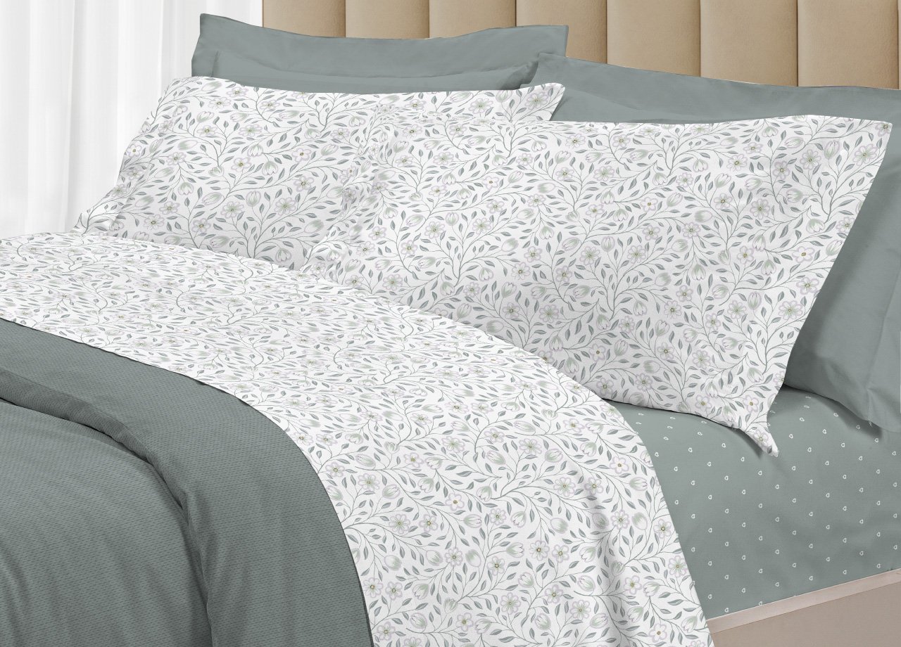 Completo Lenzuola Letto 100% Cotone Italy 3027 Disegno Melody - immagine 34
