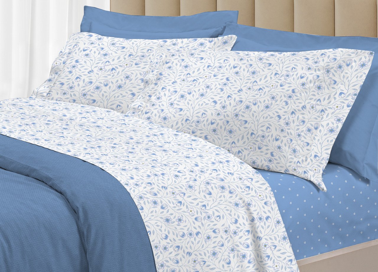 Completo Lenzuola Letto 100% Cotone Italy 3027 Disegno Melody - immagine 21