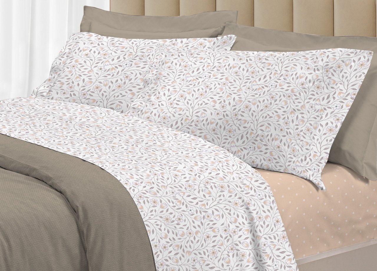 Completo Lenzuola Letto 100% Cotone Italy 3027 Disegno Melody - immagine 26