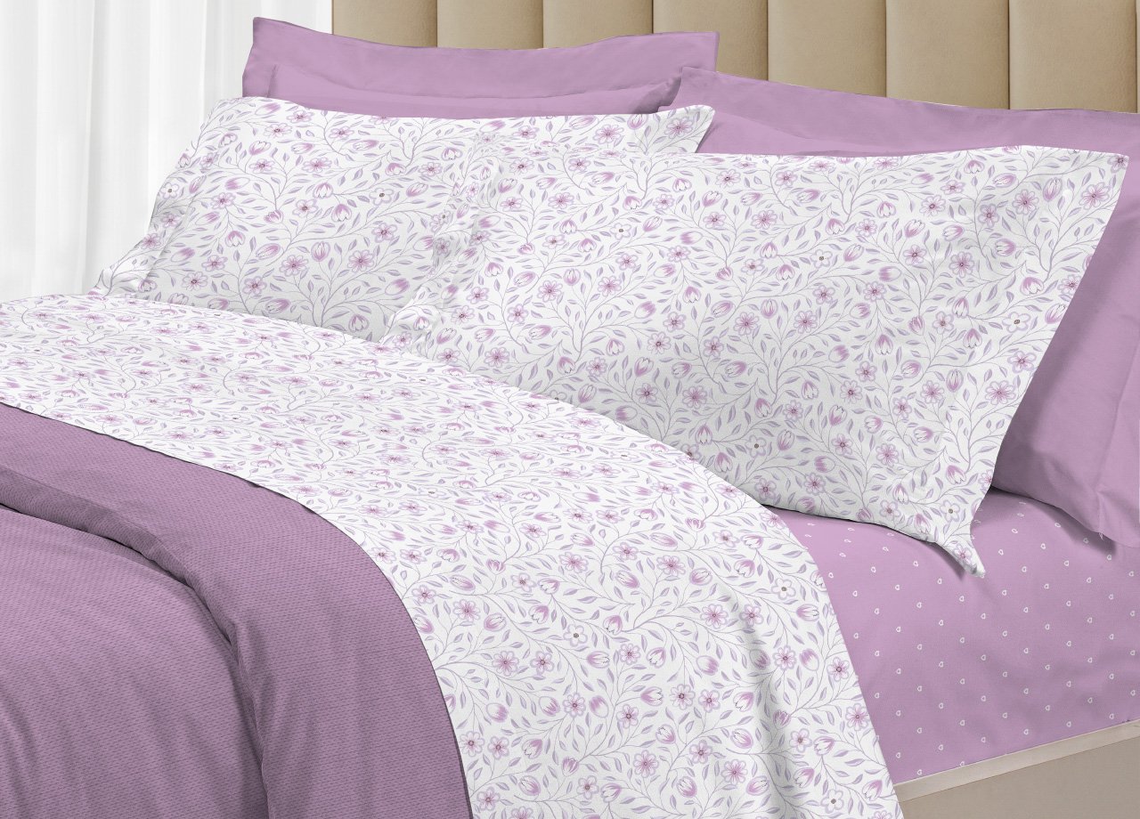Completo Lenzuola Letto 100% Cotone Italy 3027 Disegno Melody - immagine 30