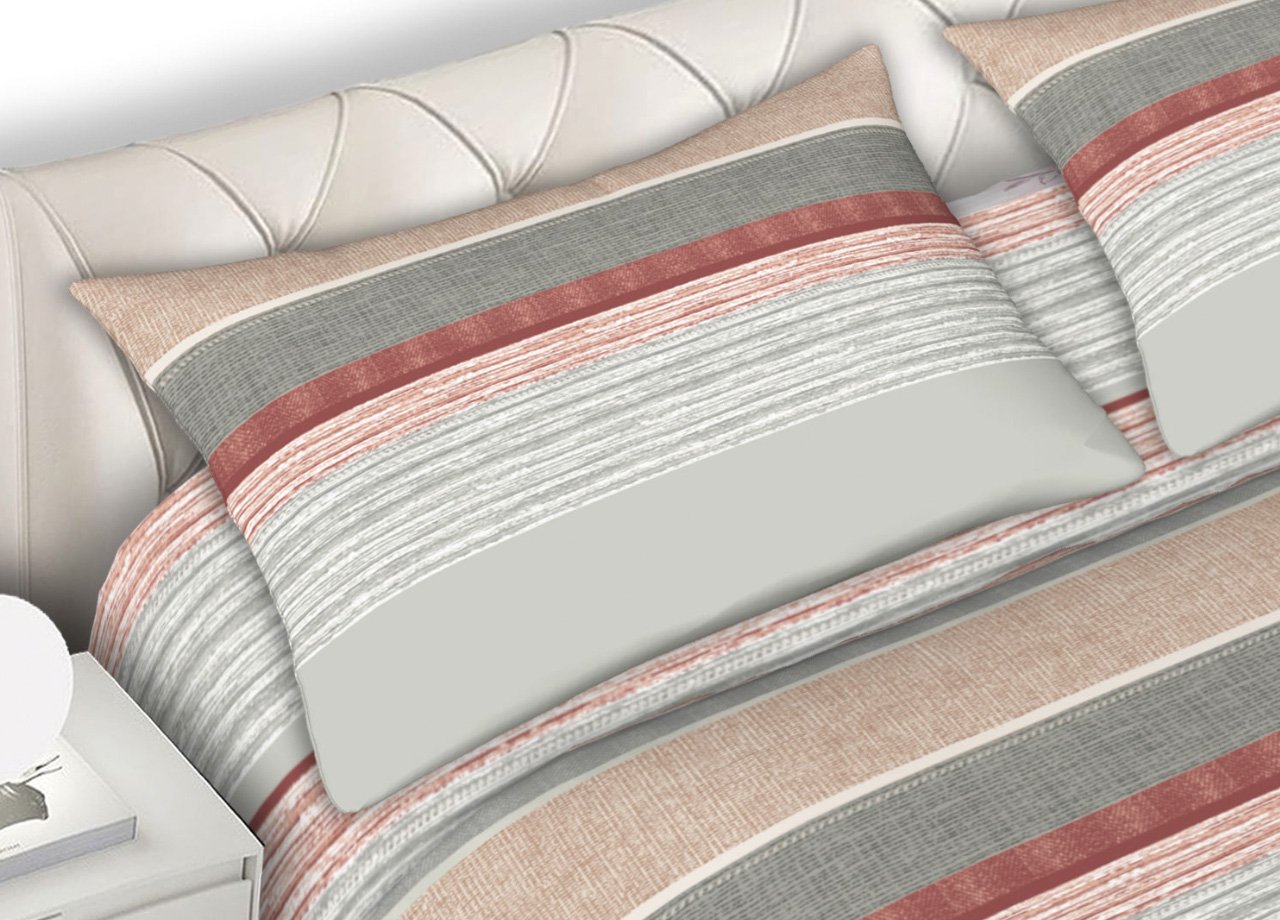 Completo Lenzuola 100% Cotone Made Italy Fantasia Rigata Banded C.N 45 Completo Lenzuola 100% Cotone Made Italy Fantasia Rigata Banded C.N - immagine 464