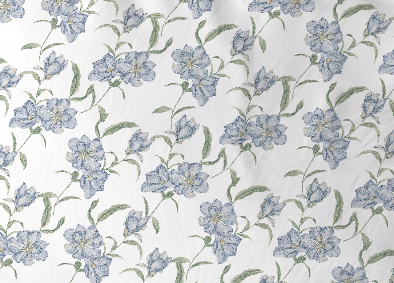 Completo Lenzuola Letto In 100% Cotone Made Italy Disegno Magnolia 208 Completo Lenzuola Letto In 100% Cotone Made Italy Disegno Magnolia - immagine 386