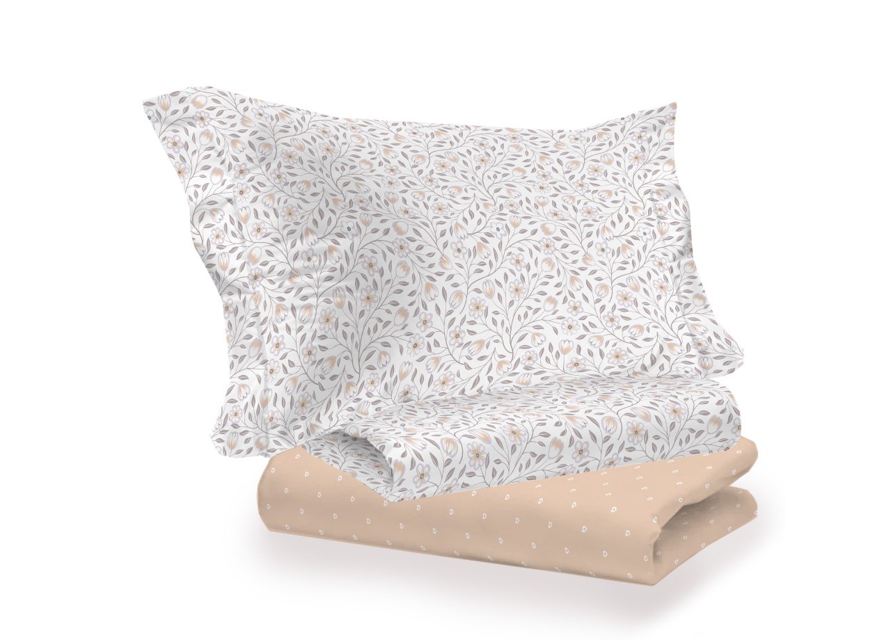 Completo Lenzuola Letto 100% Cotone Italy 3027 Disegno Melody - immagine 29
