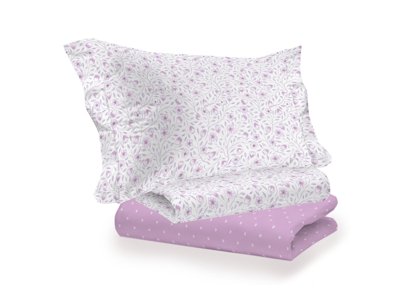 Completo Lenzuola Letto 100% Cotone Italy 3027 Disegno Melody - immagine 33