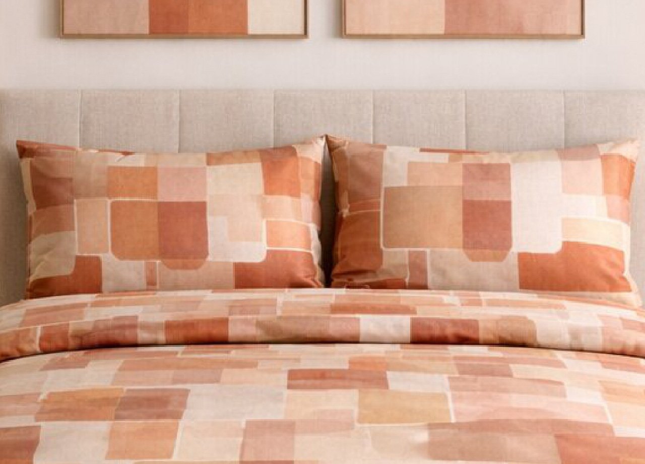 Completo Lenzuola Letto In 100% Cotone Made Italy Disegno Brick 513 Completo Lenzuola Letto In 100% Cotone Made Italy Disegno Brick - immagine 3