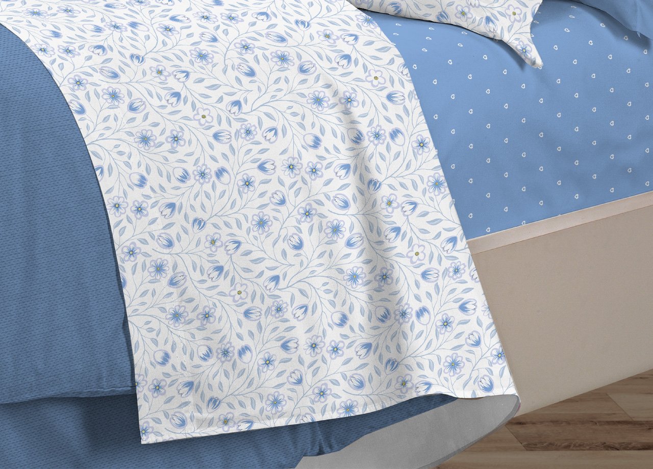 Completo Lenzuola Letto 100% Cotone Italy 3027 Disegno Melody - immagine 22
