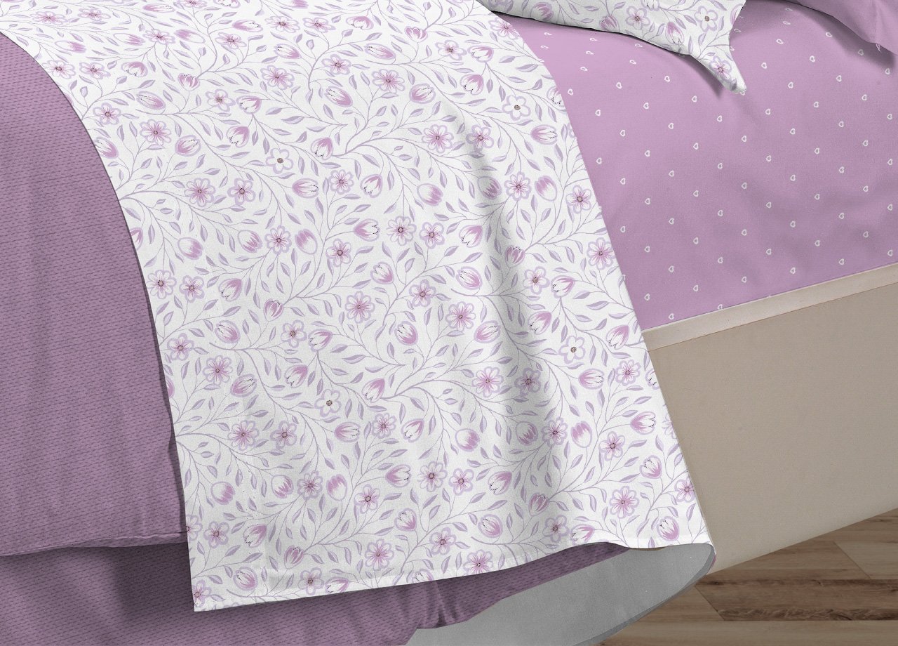 Completo Lenzuola Letto 100% Cotone Italy 3027 Disegno Melody - immagine 31