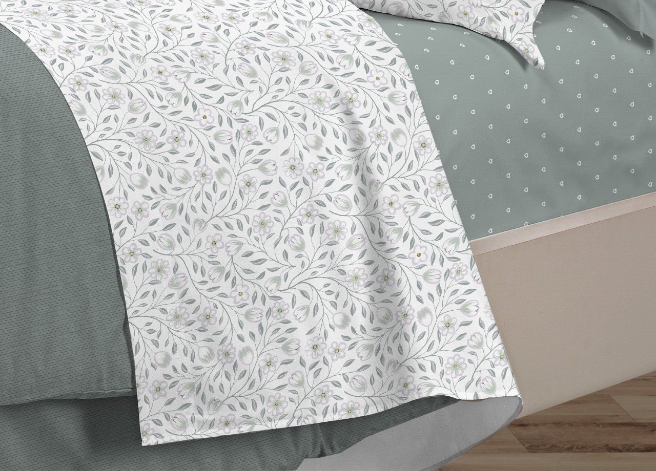 Completo Lenzuola Letto 100% Cotone Italy 3027 Disegno Melody - immagine 35