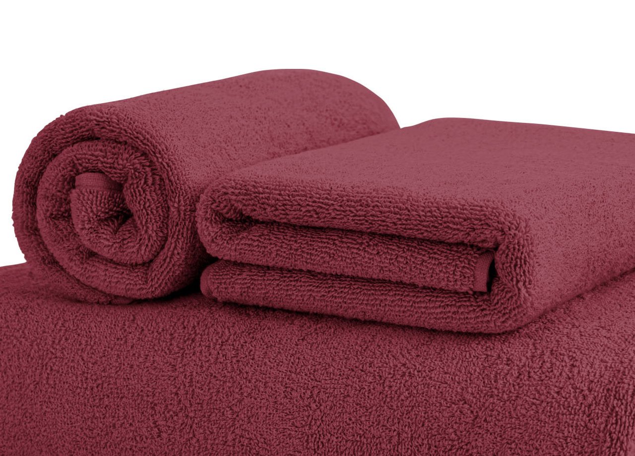 Asciugamani Salvietta Bagno In Morbida Spugna Modello Sophie Colore Bordeaux - immagine 135