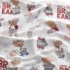 Completo Lenzuola Letto In 100% Cotone Made Italy Disegno Teddy - Thumbnail Image 13