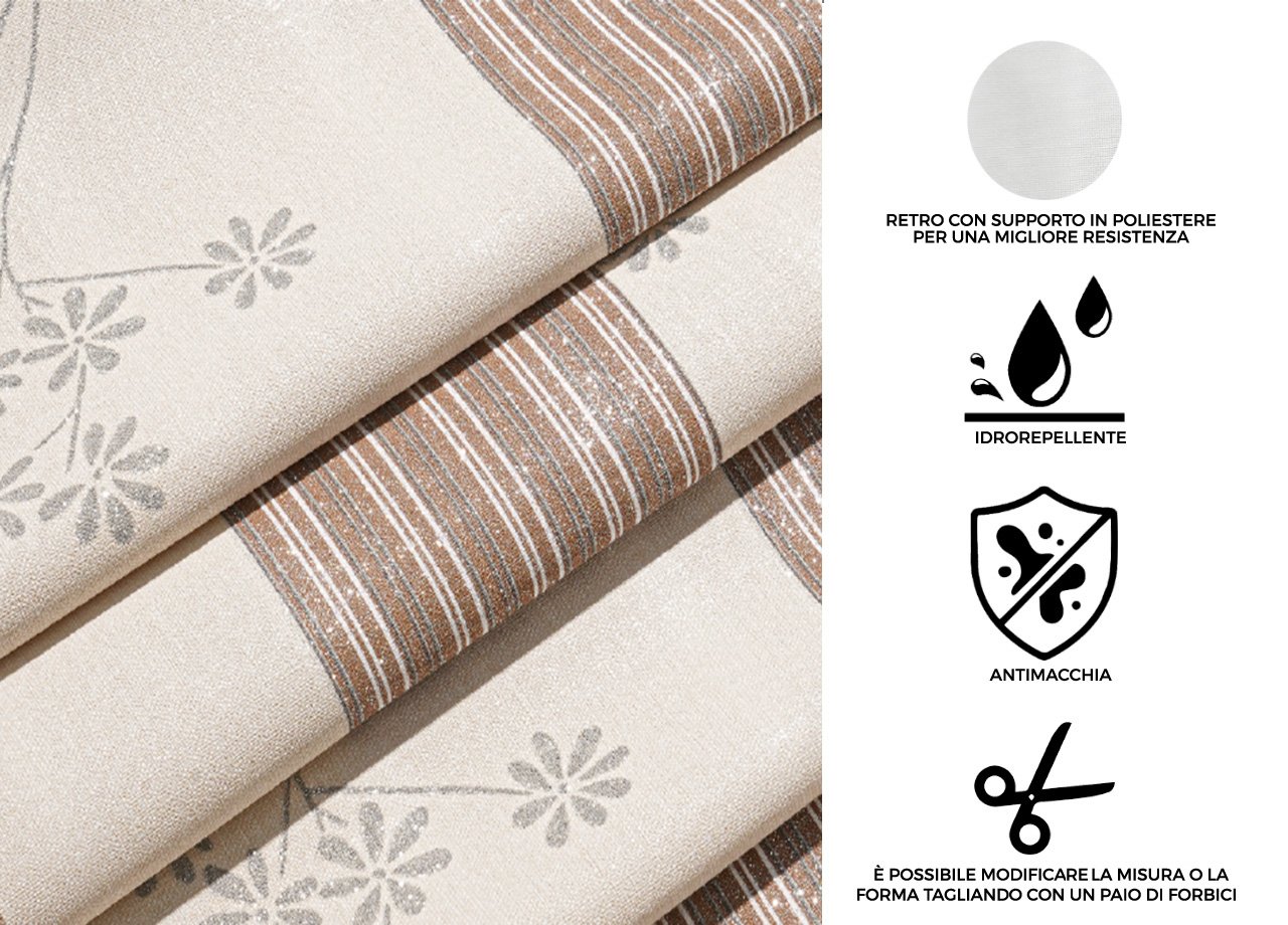 Tovaglia Antimacchia PVC Proteggi Tavolo Maniva Glitter Riga Flower 303 Tovaglia Antimacchia PVC Proteggi Tavolo Maniva Glitter Riga Flower - immagine 129