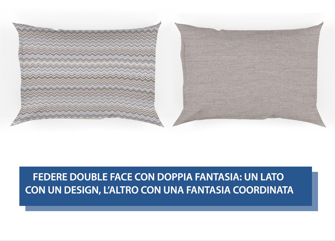 Coppia Di Federe Piazzate In 100% Cotone In Fantasia Baia Bottoni Laterali 62 Coppia Di Federe Piazzate In 100% Cotone In Fantasia Baia Bottoni Laterali - immagine 7
