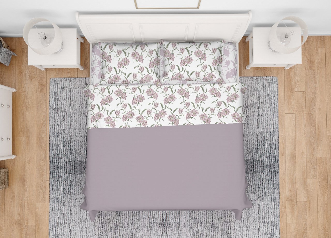 Completo Lenzuola Letto In 100% Cotone Made Italy Disegno Magnolia 210 Completo Lenzuola Letto In 100% Cotone Made Italy Disegno Magnolia - immagine 388