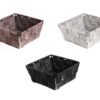 Contenitore Rattan Decorativo Cestino Portaoggetti 14x14x6 Tinta Unita - Thumbnail Image 1