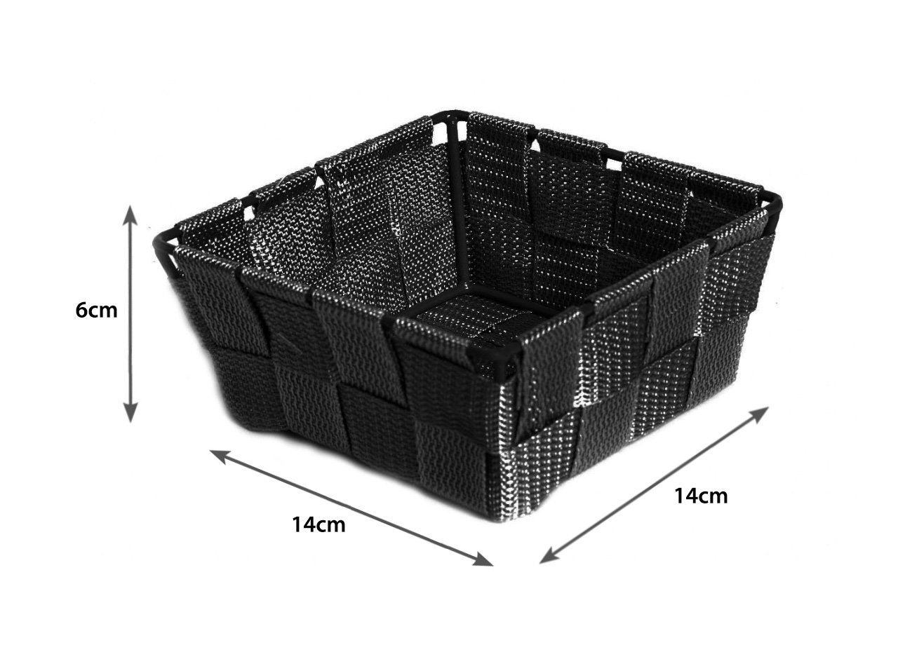Contenitore Rattan Decorativo Cestino Portaoggetti 14x14x6 Tinta Unita - immagine 461