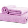 Asciugamani Salvietta Bagno In Morbida Spugna Modello Sophie Colore Lilla - Thumbnail Image 1