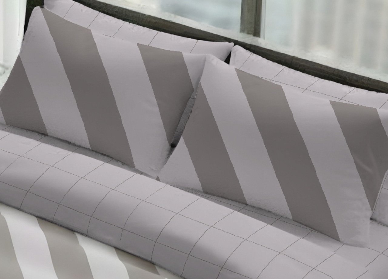 Completo Lenzuola Letto In 100% Cotone Made Italy Disegno Elite - immagine 3