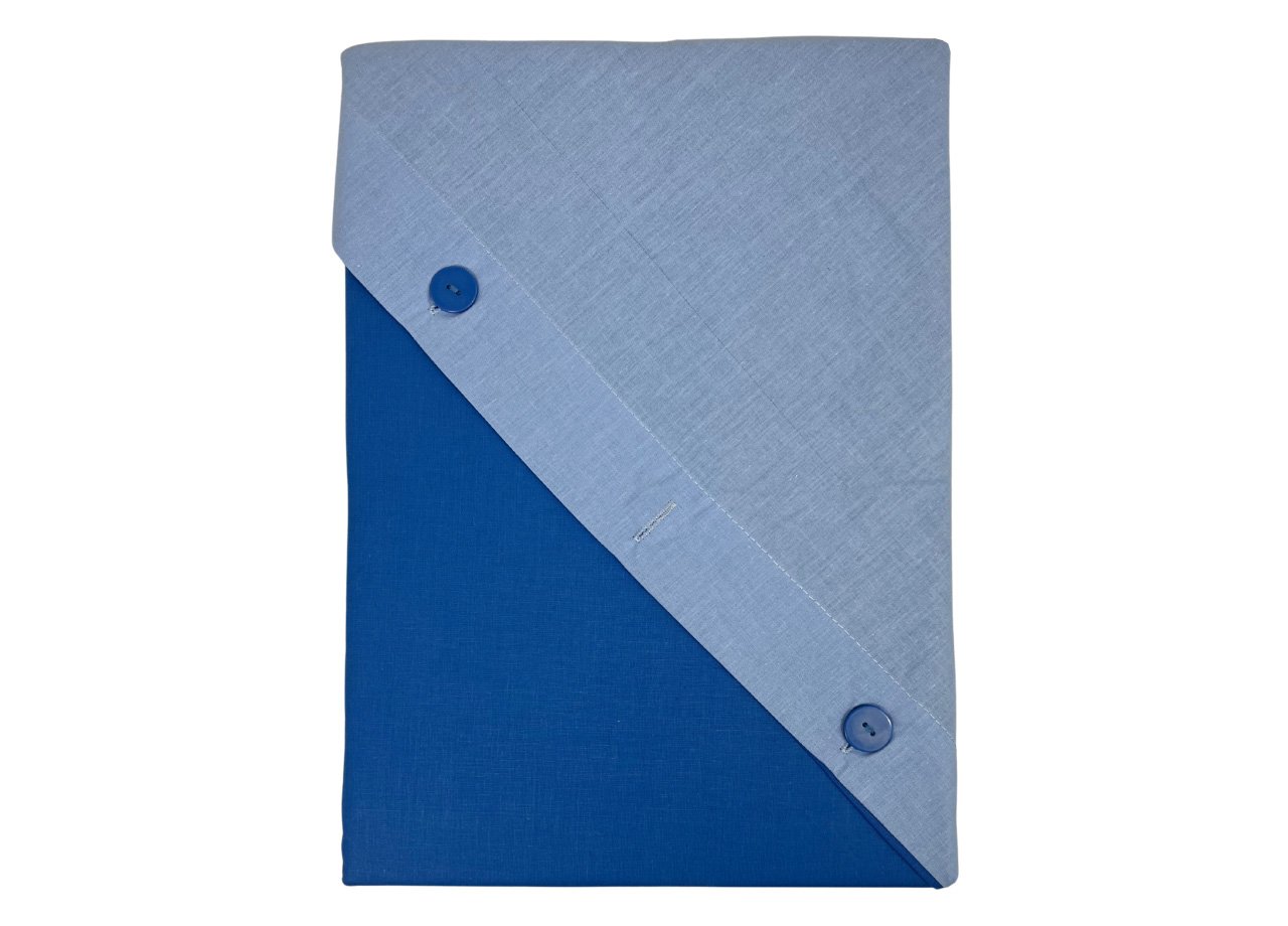 Completo Lenzuola Bicolor Estate Inverno In 100% Cotone Tinta Unita Amici - immagine 11