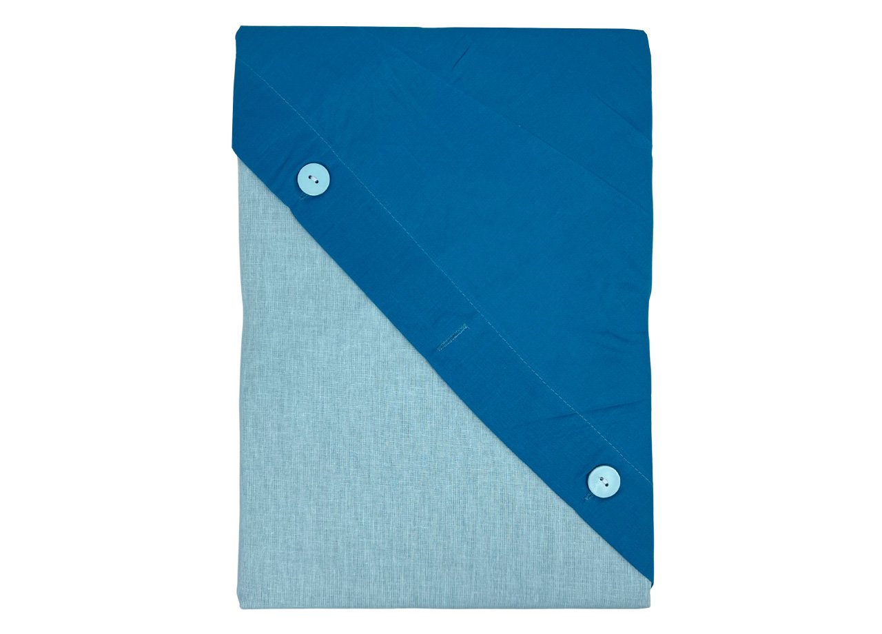 Completo Lenzuola Bicolor Estate Inverno In 100% Cotone Tinta Unita Amici - immagine 15