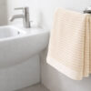 Asciugamani Salvietta Bagno In Morbida Spugna Modello Boutique Colore Crema - Thumbnail Image 2