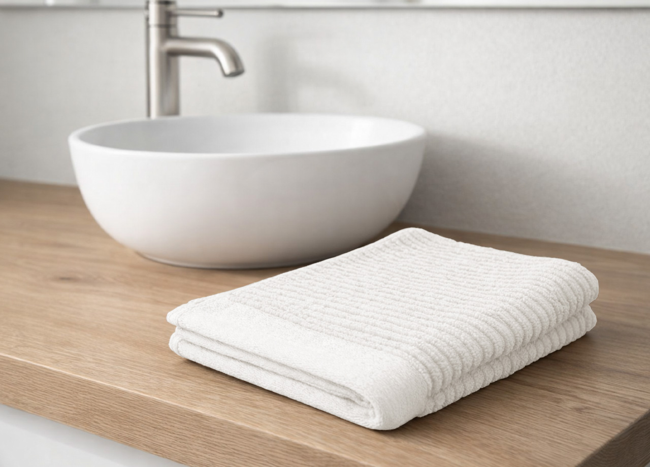 Asciugamani Salvietta Bagno In Morbida Spugna Modello Boutique Colore Bianco - immagine 9
