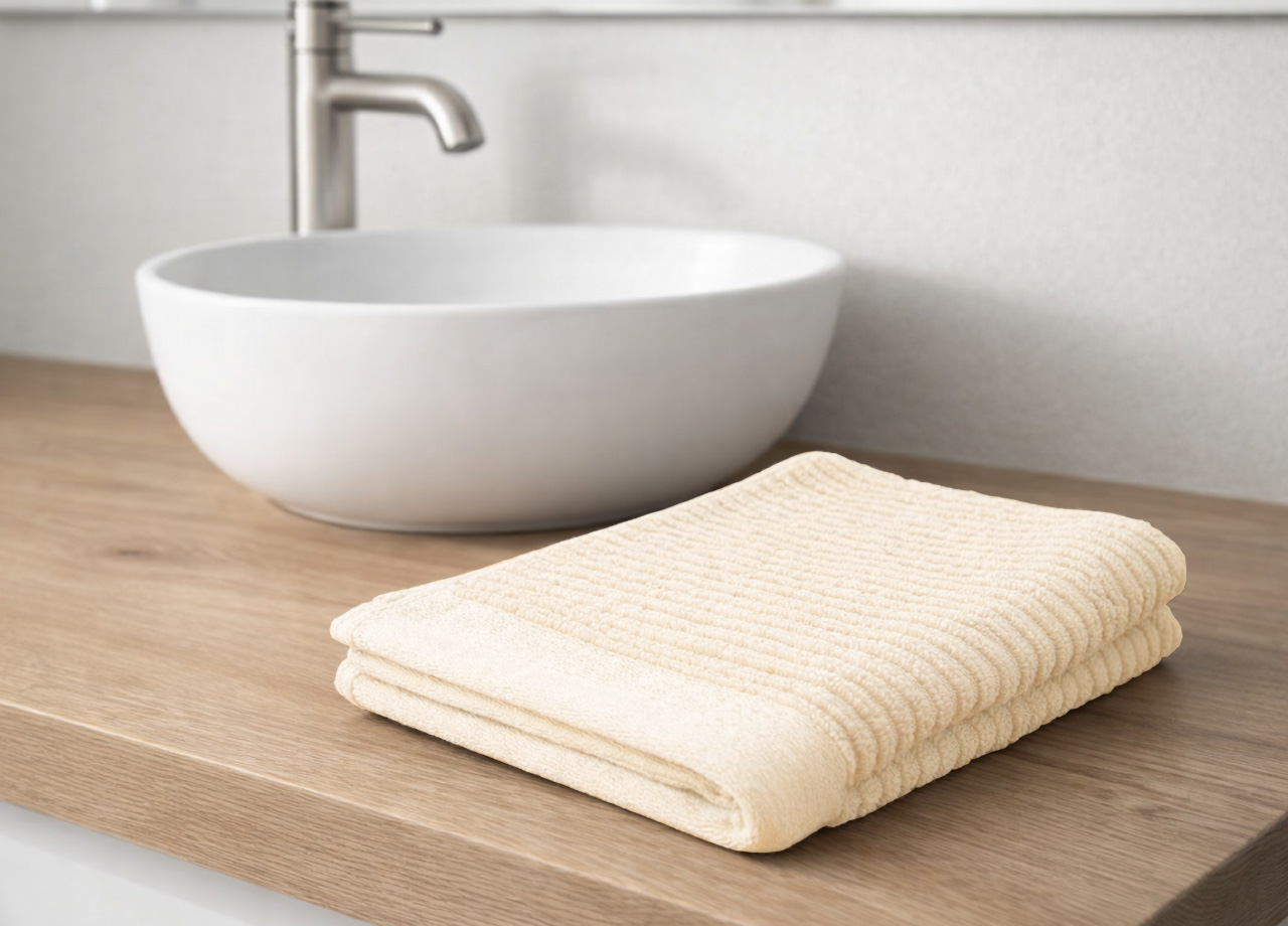 Asciugamani Salvietta Bagno In Morbida Spugna Modello Boutique Colore Crema - immagine 9