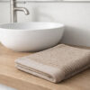 Asciugamani Salvietta Bagno In Morbida Spugna Modello Boutique Colore Tortora - Thumbnail Image 9