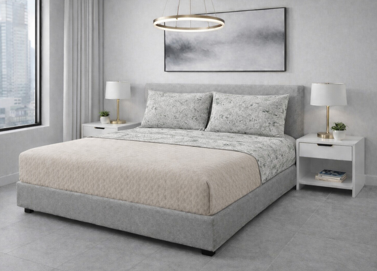 Completo Lenzuola Letto 100% Cotone Made In Italy Disegno Mitril - immagine 10