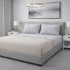 Completo Lenzuola Letto 100% Cotone Made In Italy Disegno Mitril - Thumbnail Image 12